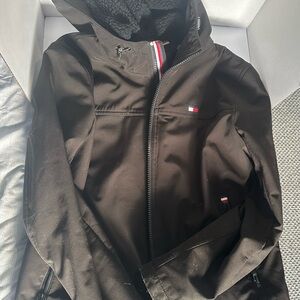 Tommy Hilfiger Men's Black Winter Hooded Jacket